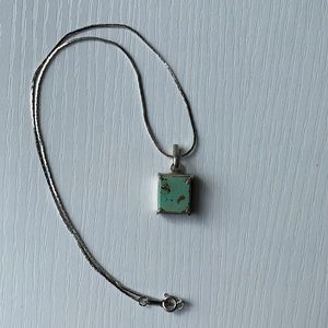 Vintage 18k gold plaited stone necklace